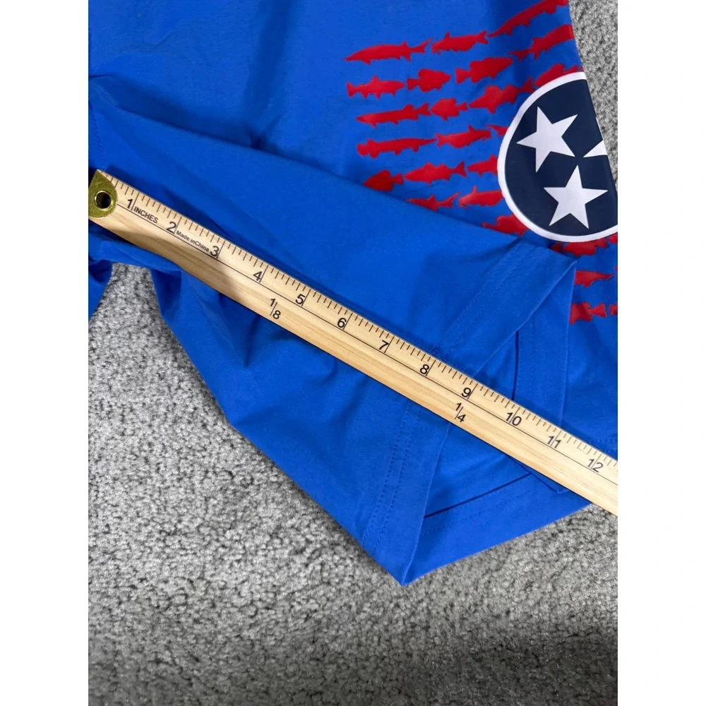 Columbia PFG Flag Series Boardshorts Mens 34 Blue Tennessee Fish Graphic XM0936